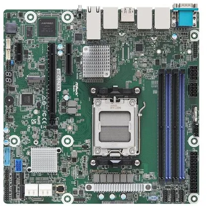 ASRock Rack B650D4U-2L2T/BCM - moderkort - micro ATX - Socket AM5 - AMD B650E Moderkort - AMD B650E - AMD AM5-socket - DDR5 RAM - Micro-ATX